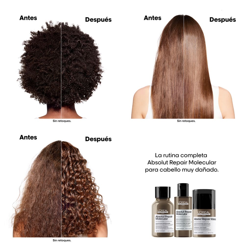 MASCARILLA SIN ENJUAGUE ABSOLUT REPAIR MOLECULAR (MASCARILLA PARA CABELLO MUY DAÑADO)